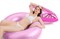 Inflatable Diamond Ring Pool Float - Engagement Ring Bachelorette Party Float Stagette Decorations Swimming Tube Floaty Outdoor Water Lounge Floats for Adults